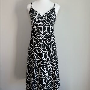 Roxy Black and White Geometric Maxi Dress